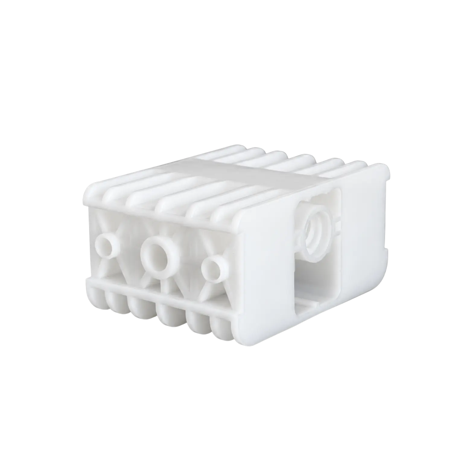 Ribbed housing — plastic gear geometry reference